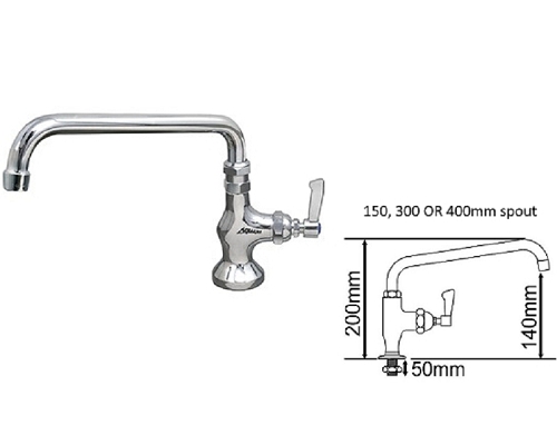 Mechline AquaJet 400mm Single Feed faucet AJ-B-116L
